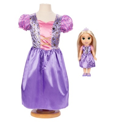 Boneca Rapunzel + Vestido de criança Rapunzel Disney 38cm