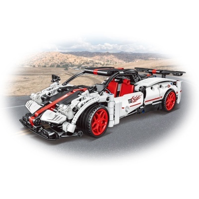 GIROS ENCAIXES 8+ TECHNIC RACING CAR PULLBACK BRANCO