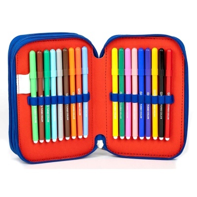 Estojo com material Avengers Marvel triplo