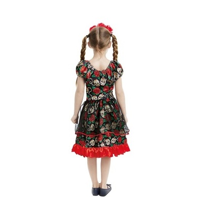 Fato de Catrina Dia dos Mortos para menina