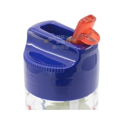 Garrafa de plástico tritan hidro com palha Avengers Marvel 430 ml