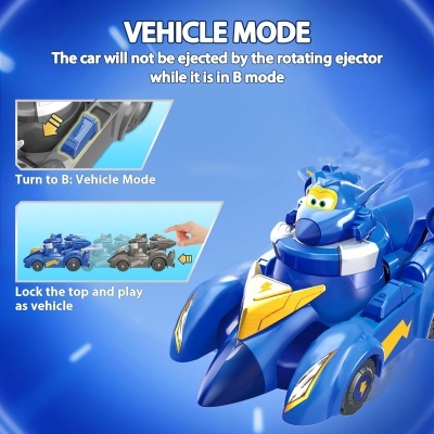 Super Wings Spinning Jerome & Vehicle