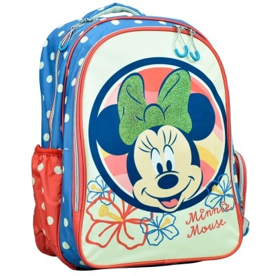 Conjunto Escolar Minnie Flowers - Mochila Escolar + lancheira + porta-lápis