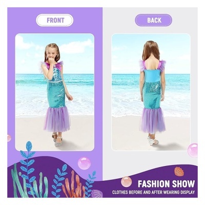 Fato Sereia com acessórios