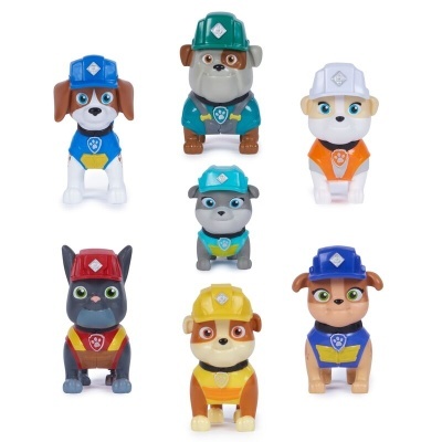 Blister 7 figuras Equipa Rubble Patrulha Pata Paw Patrol