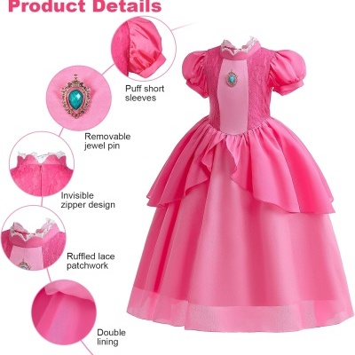 Fato de Princesa Peach - Super Mário