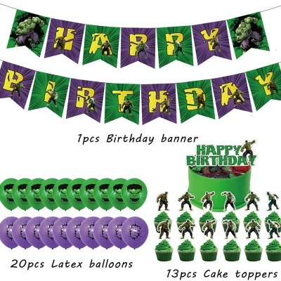 Kit aniversário Hulk Avengers