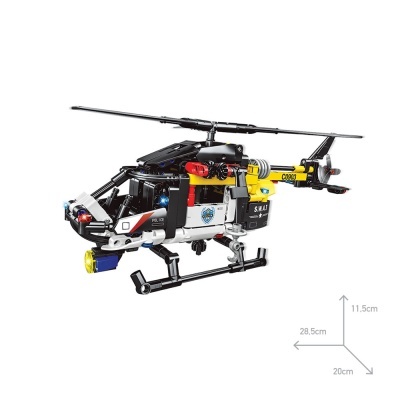 GIROS ENCAIXES 8+ TECHNIC HELICÓPTERO SWAT