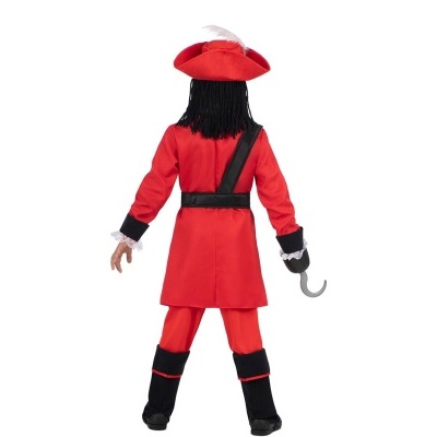 Fato de pirata Hook - Capitão Gancho com chapéu e peruca para criança
