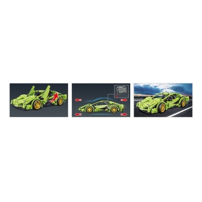 GIROS ENCAIXES 8+ TECHNIC RACING CAR PULLBACK VERDE
