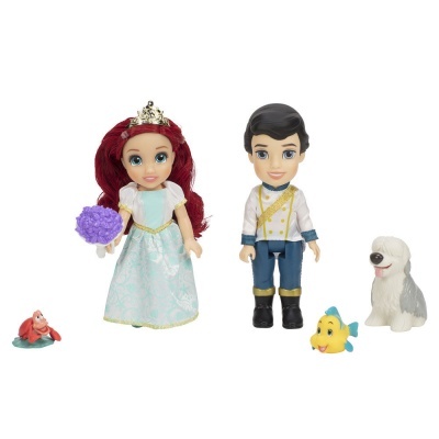 Boneca Ariel + Eric A pequena sereia Disney 15cm