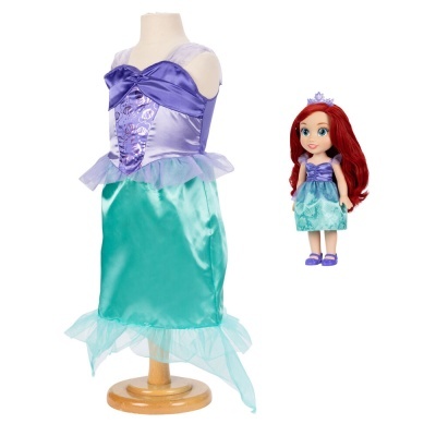 Boneca Ariel Sereia + Vestido de criança Ariel Sereia Disney 38cm