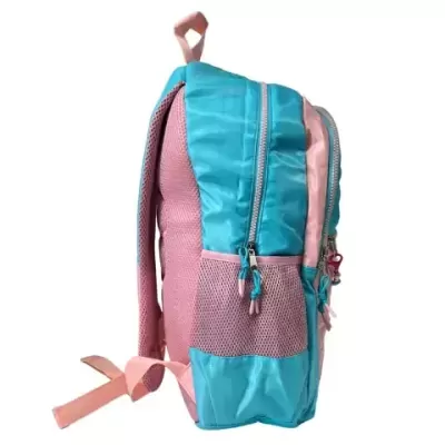 Mochila Escolar Colorblock verde Luluca 42 cm