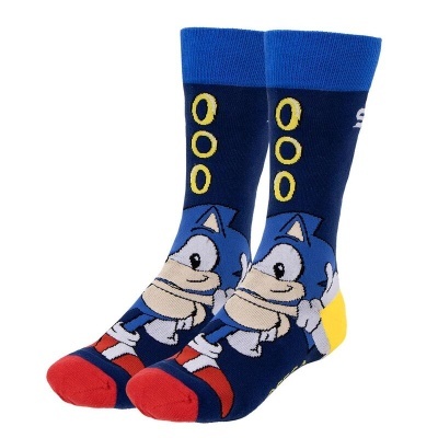 Conjunto 3 pares de meias Sonic the Hedgehog adulto