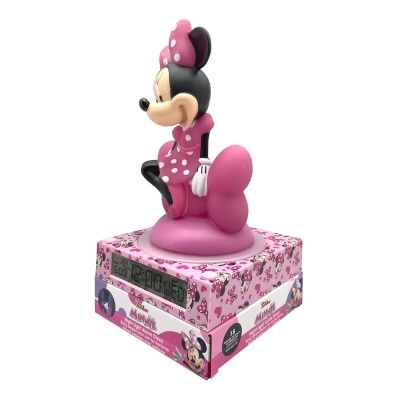 Candeeiro 3D com despertador Minnie Disney
