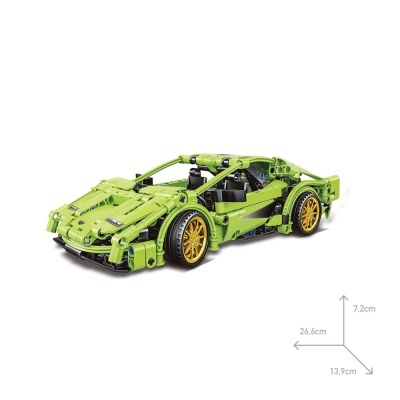 GIROS ENCAIXES 8+ TECHNIC RACING CAR PULLBACK VERDE