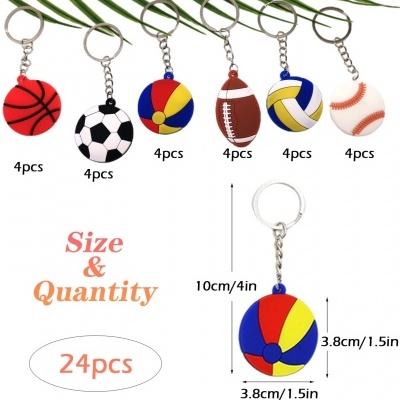 Lembranças aniversário - 24 porta-chaves desporto