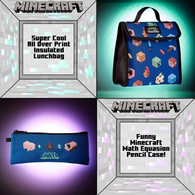 Pack Escolar 4 peças Minecraft Blue