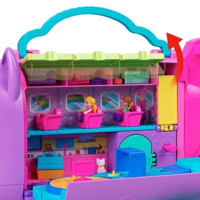 Baú avião da gatinha Polly Pocket
