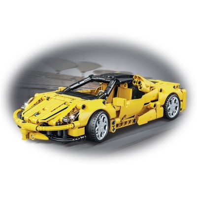 GIROS ENCAIXES 8+ TECHNIC RACING CAR PULLBACK AMARELO