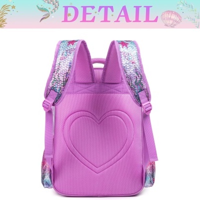 Conjunto Escolar Sereia - Mochila + lancheira + porta-lápis