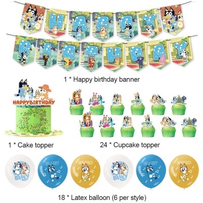 Kit aniversário Bluey e Bingo