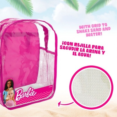 Barbie - Balde de praia + Mochila + acessórios + Boneca