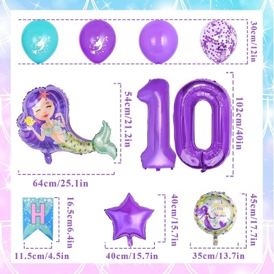 Balões de aniversário Sereia