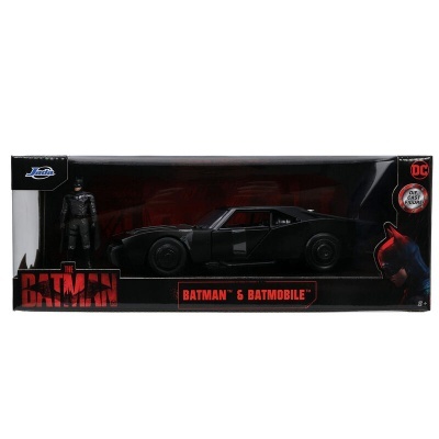 Set figura Batman + carro Batmobile metal The Batman DC Comics