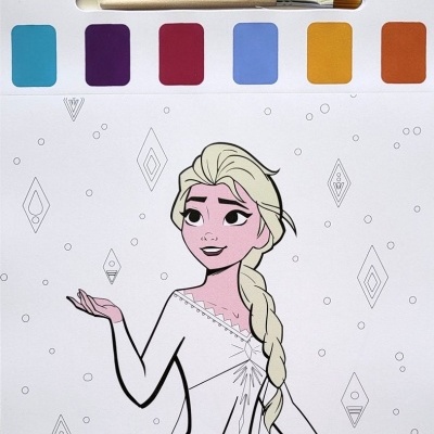 Livro de pintar aguarelas Frozen Disney