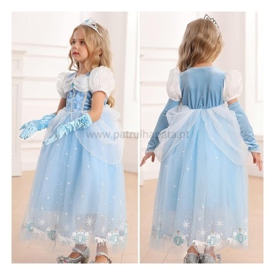 Disfarce Princesa Cinderela com acessórios