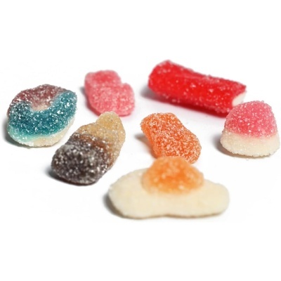 Sortido de gomas de pico de ácido - frasco de 450 g