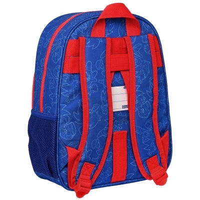 Mochila Pré-Escolar Lets Roll Sonic The Hedgehog 34cm adptável