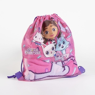 Set Toalha de praia + saco + boné A Casa de Bonecas da Gabby