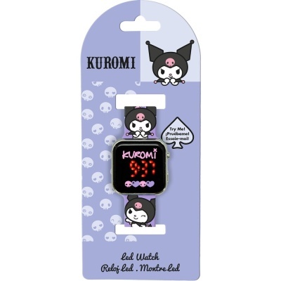 Relógio digital led Kuromi Hello Kitty