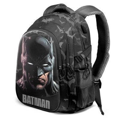 Mochila Escolar Face Batman DC Comics 44cm adaptável