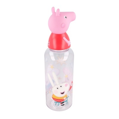 Garrafa de Plástico Figura Peppa Pig 3D de 560 ml