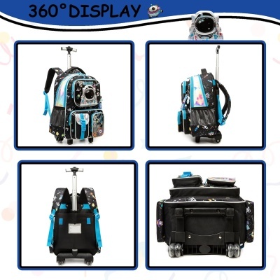 Conjunto Escolar Trolley Galaxy Astronaut - Trolley + lancheira + porta-lápis