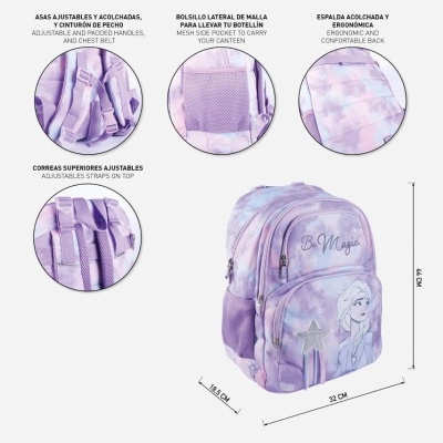 Mochila Escolar Frozen Be Magic 44 cm