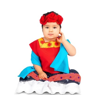 Fato clássico de Frida Kahlo para bebé e menina