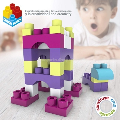 Blocos de Construção 60 peças Color Block