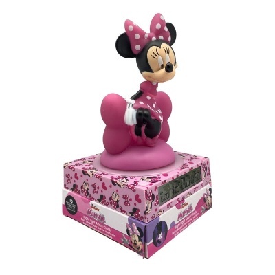 Candeeiro 3D com despertador Minnie Disney