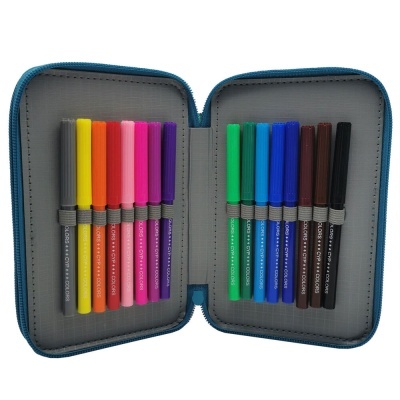 Estojo com material Jurassic World  triplo completo