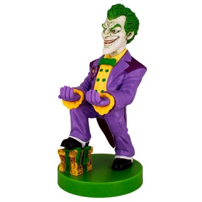 Figura colecionável Joker com fato roxo e cabelo verde
