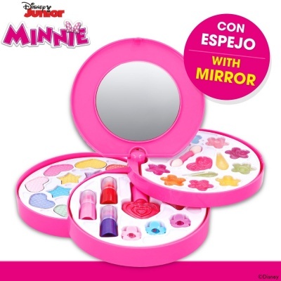 Set de maquiagem redondo com 3 níveis Minnie
