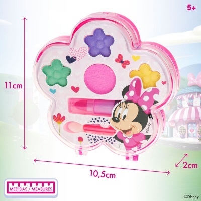 Estojo de maquilhagem em formato de flor com Minnie Mouse e cores variadas