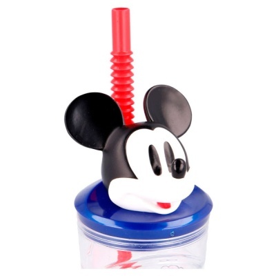 Copo 3d Mickey com palhinha