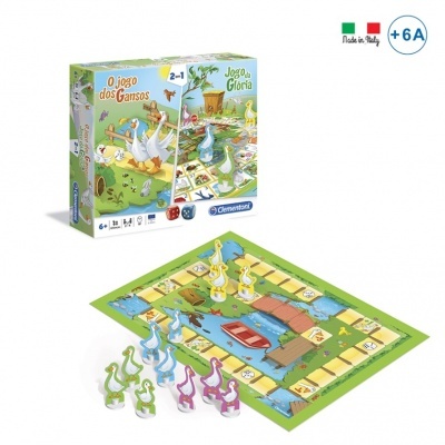 Jogo Mesa 2 em 1 - Jogo dos Gansos e Jogo da Glória