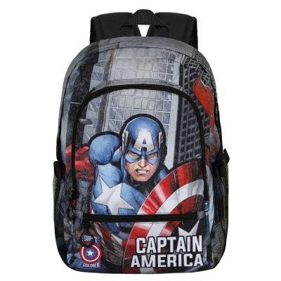 Mochila Escolar Defender Capitan America Marvel 44cm