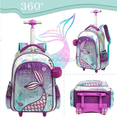 Pack Trolley Escolar Purple Sirena